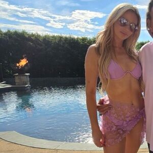 Three piece swimsuit set. Top, bottom, sarong. Lilac. Worn once.